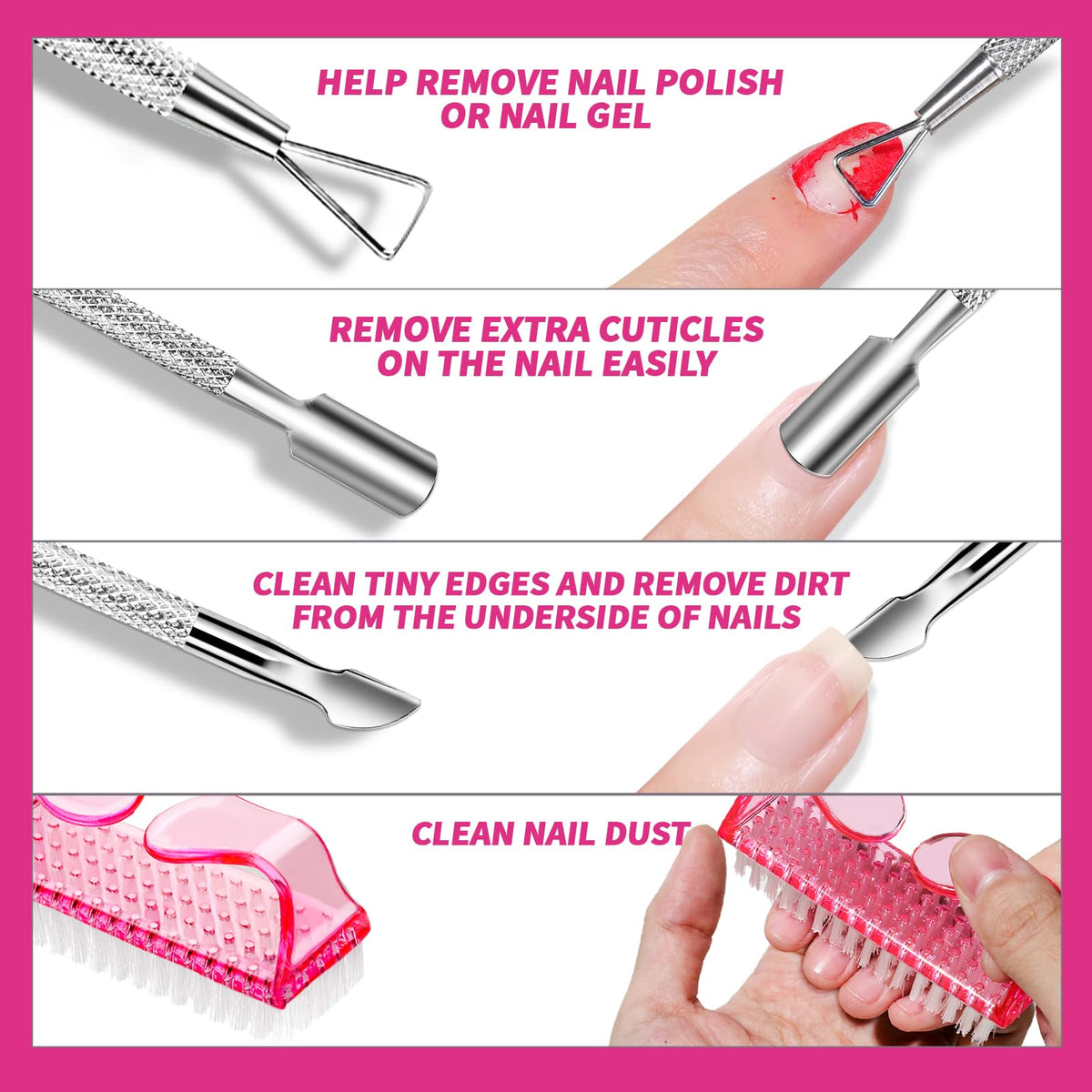 10 nail clips for secure gel polish removal