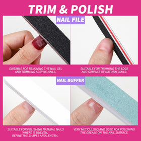 100/180 grit nail file for shaping nails