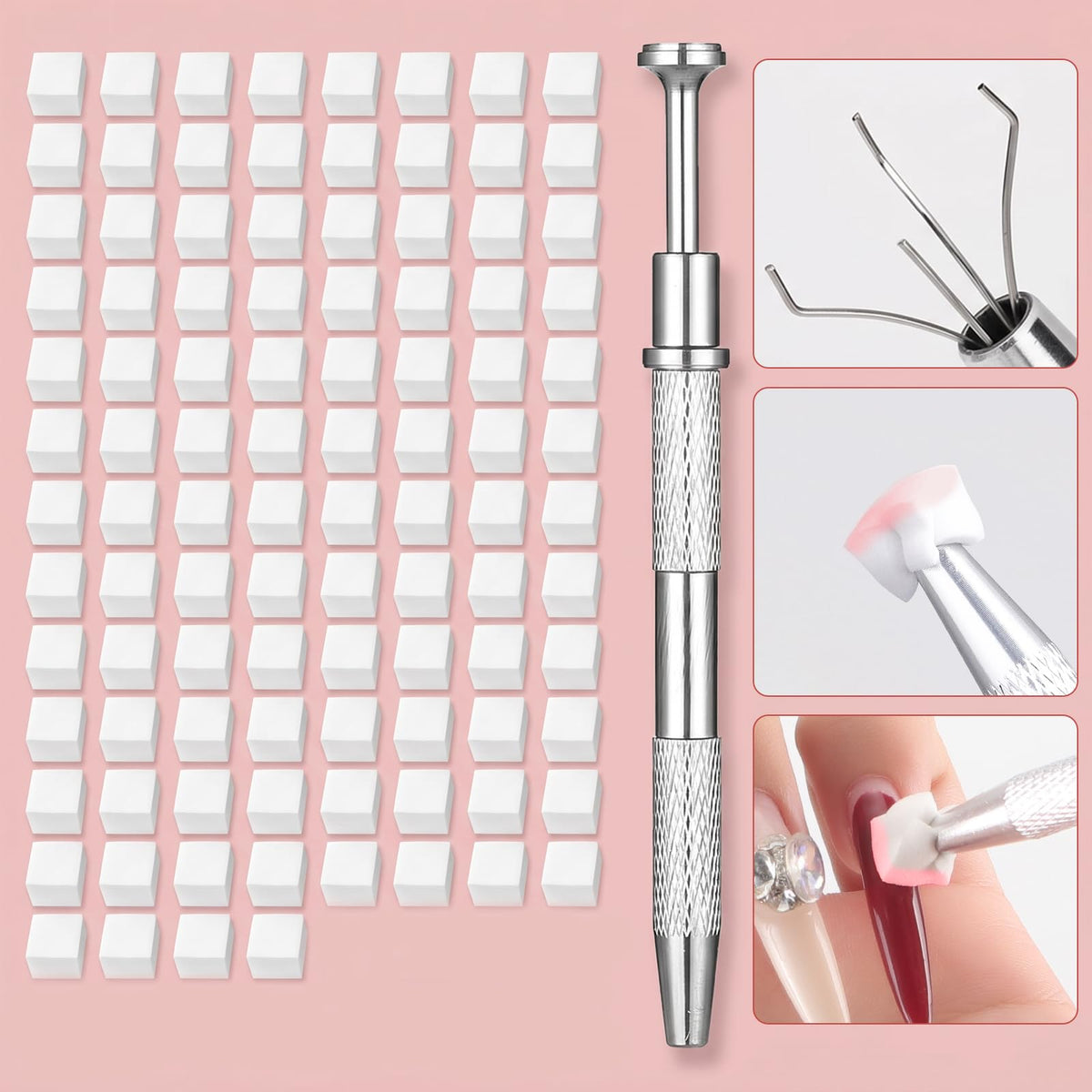 100 mini nail art sponges for blending gradients