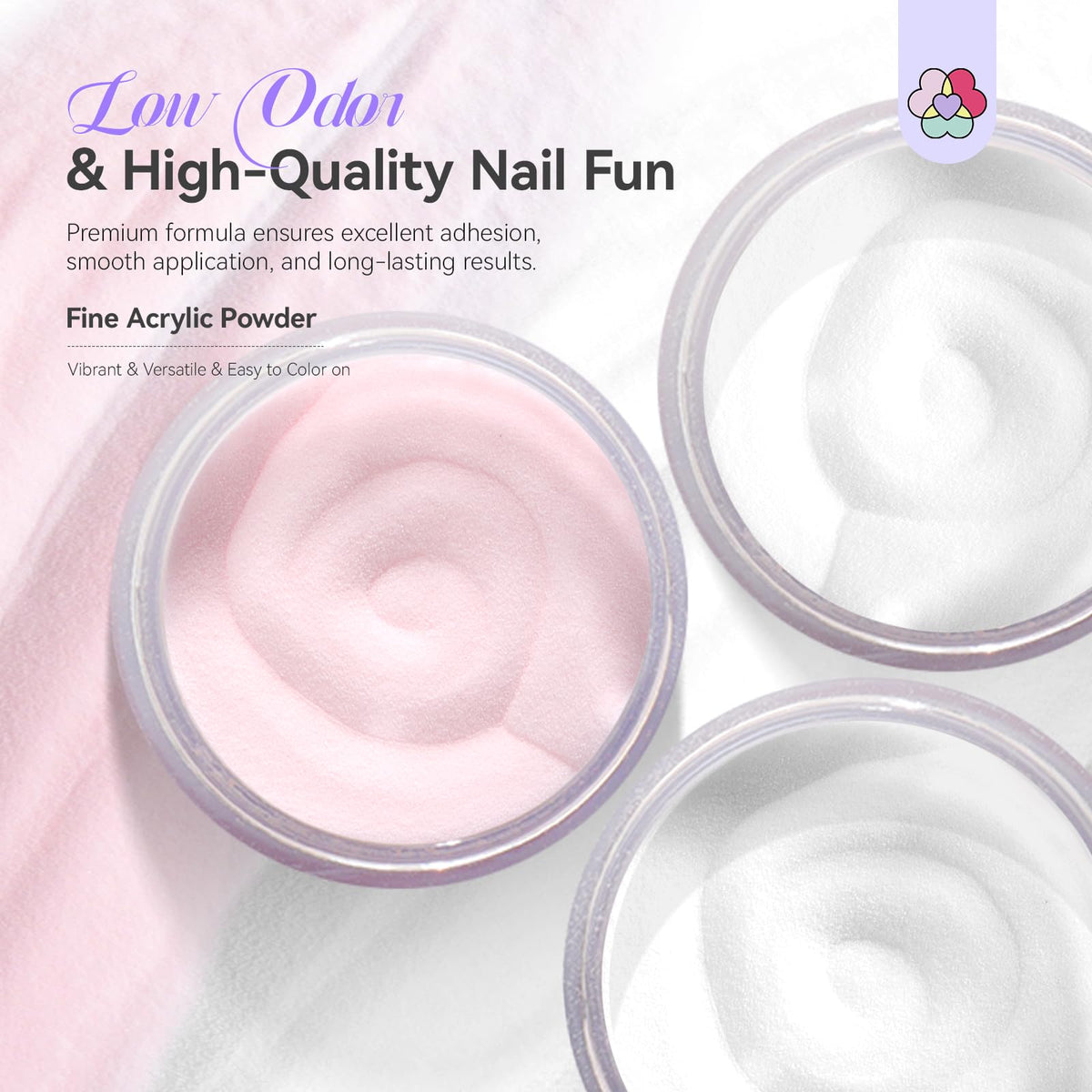 100 nail forms and nail buffer in SAVILAND Acrylic Nail Kit