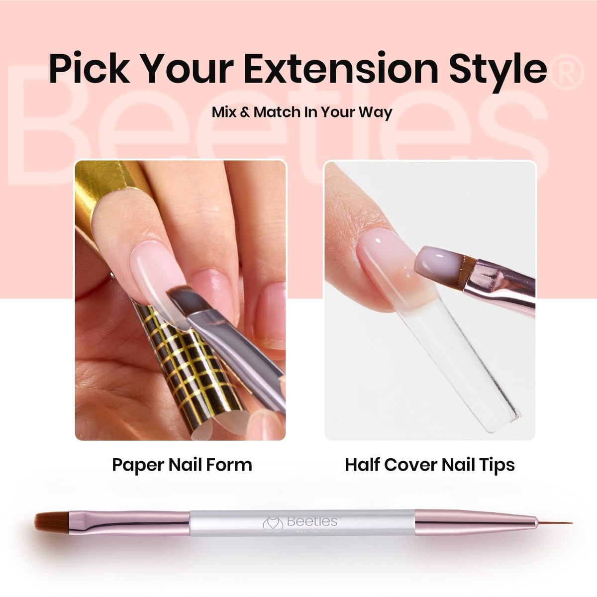 100 nail forms included in beetles Hard Gel Kit