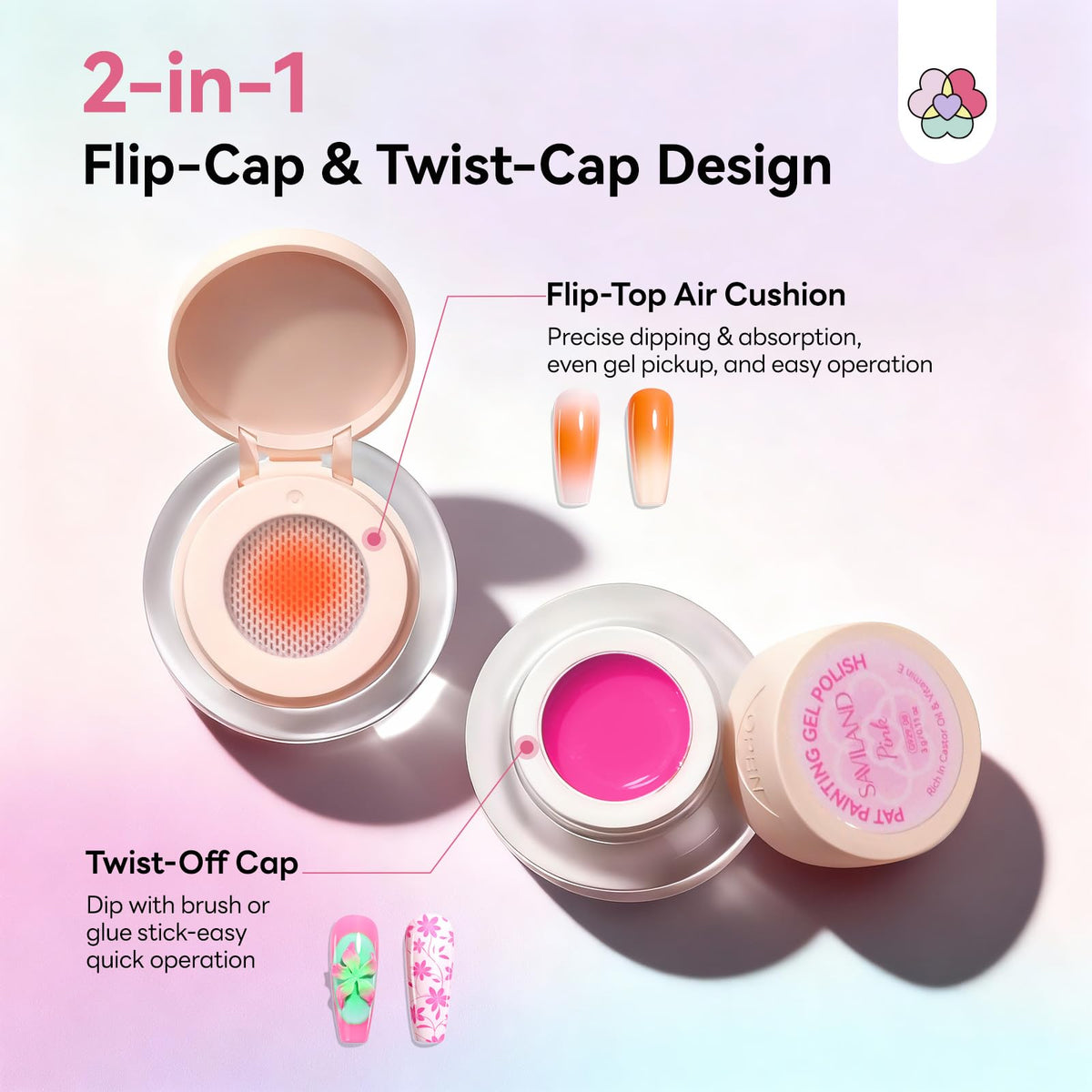 100 ombre sponges included in SAVILAND nail art kit