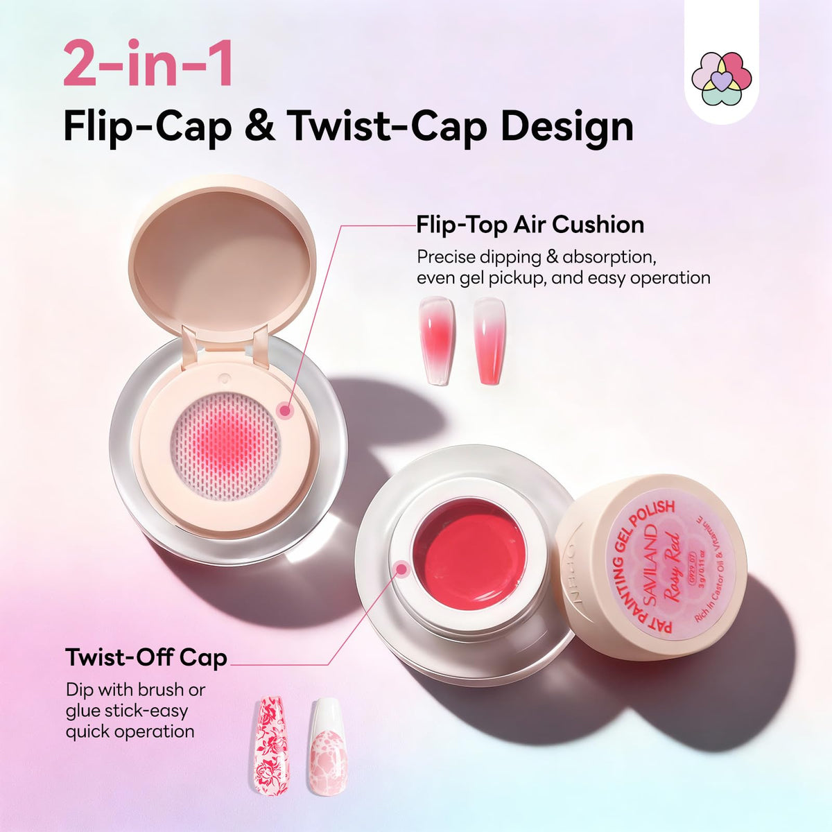 100 ombre sponges included in SAVILAND nail kit