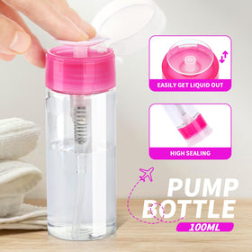 100ml nail polish remover bottle with push down pump