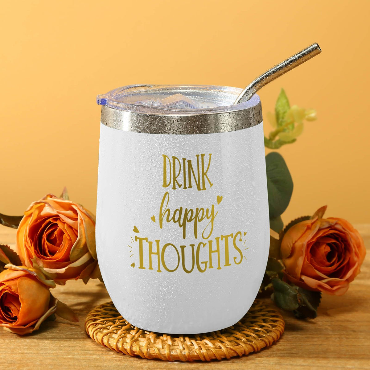 12oz tumbler with straw included in Kalokey gift basket