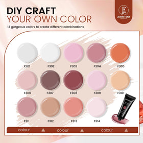 14 shades of poly gel in JEWHITENY kit