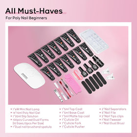14 vibrant poly nail gels included in JEWHITENY kit