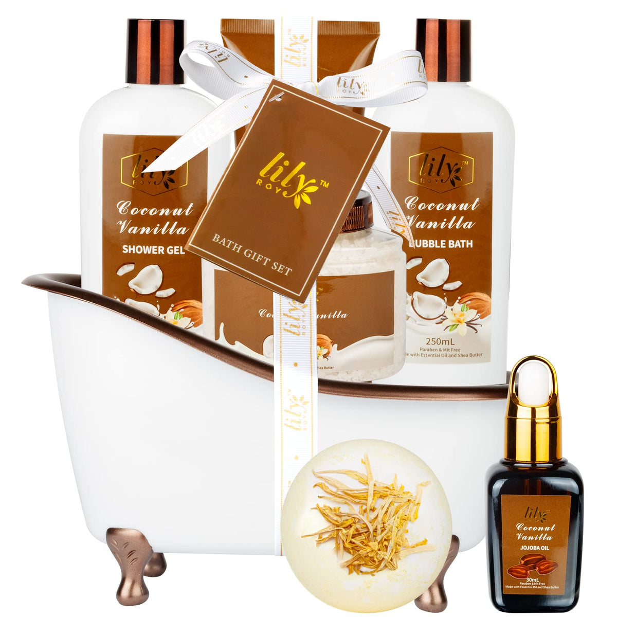 145ml body cream from LILY ROY Coconut Vanilla Spa Gift Set