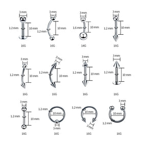14G and 16G needles included in A-minusone piercing kit
