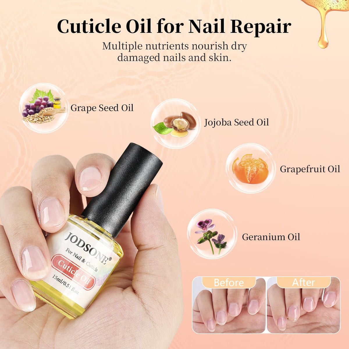 15ml Cuticle Oil bottle included in JODSONE kit