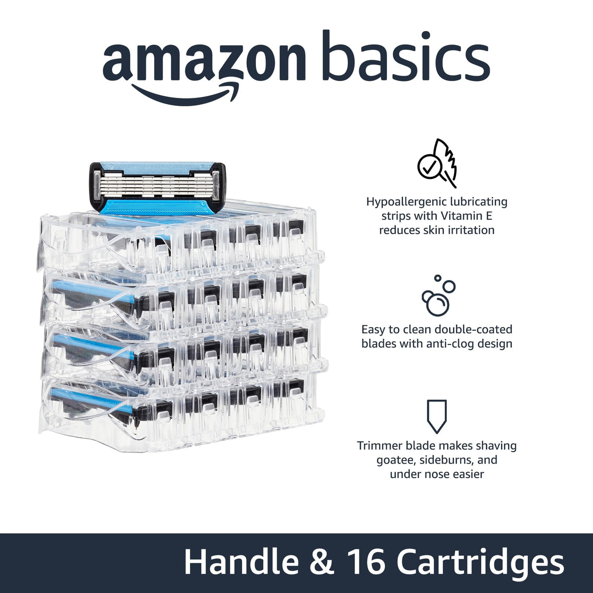 16 refill cartridges for Basics 5-Blade Razor