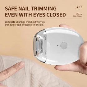 1666 Electric Nail Clipper side view showcasing clippings catcher