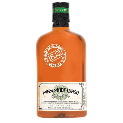 18.21 Man Made Spiced Vanilla 3-in-1 Body Wash front view 18oz