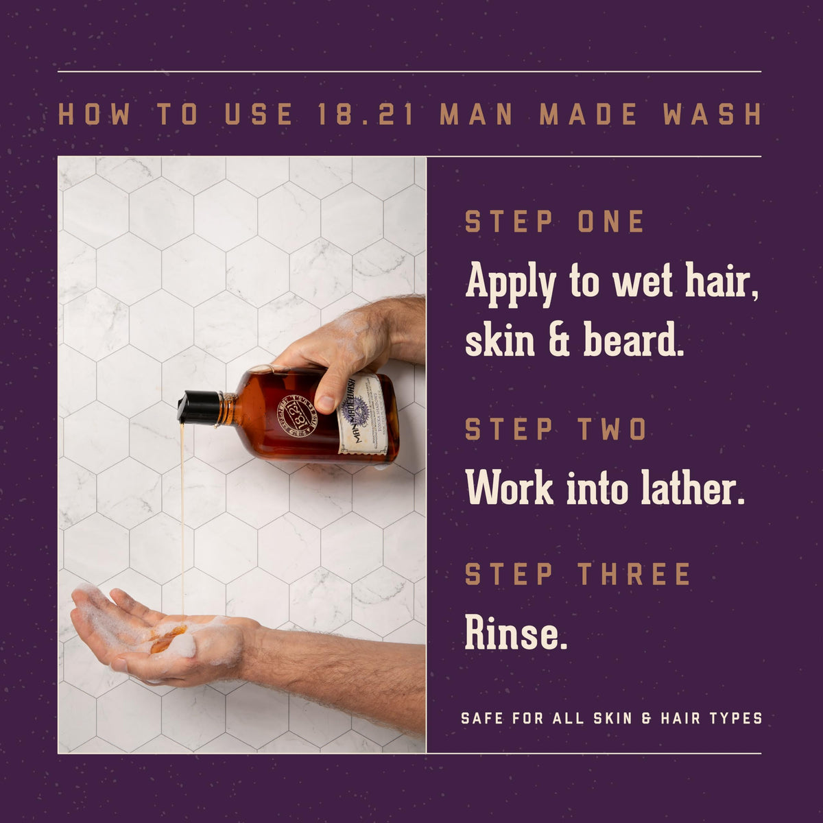 18.21 Man Made Tonka Shadows 3-in-1 Body Wash with pump