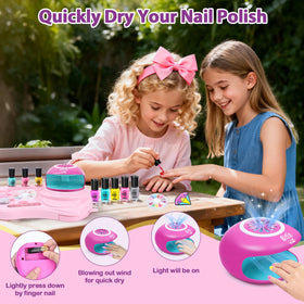 2-in-1 nail pen for kids with brush and nib features