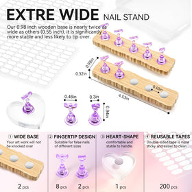 200 pieces of double-sided tape included in ESUOHYM nail stand set