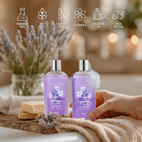 200ml body cream from LILY ROY Lavender Spa Gift Set
