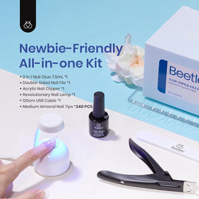240 almond nail tips included in beetles Gel Nail Kit