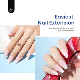 240 pcs nail tips in various sizes for DIY manicures