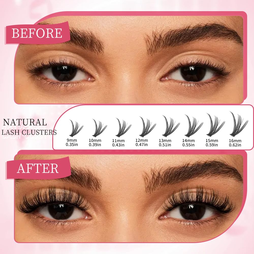 240 pcs of wispy lash clusters in ISOOLU kit