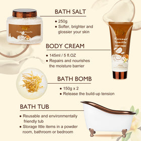 250ml bubble bath from LILY ROY Coconut Vanilla Spa Gift Set