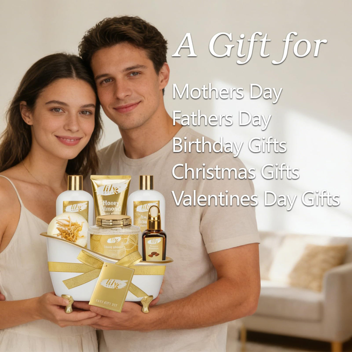 250ml shower gel from LILY ROY Honey Almond Spa Set