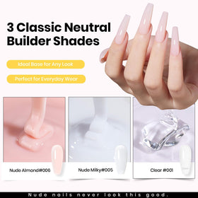 288 long square half cover nail tips from beetles kit