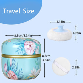 3.34-inch portable powder container with removable lid