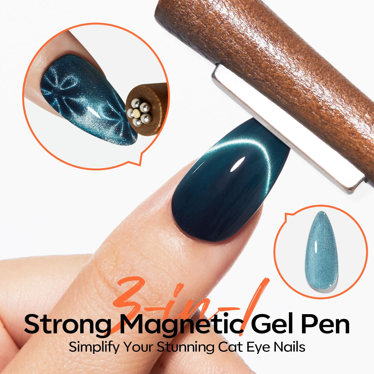 3-in-1 pen and heart-shaped magnet from the set