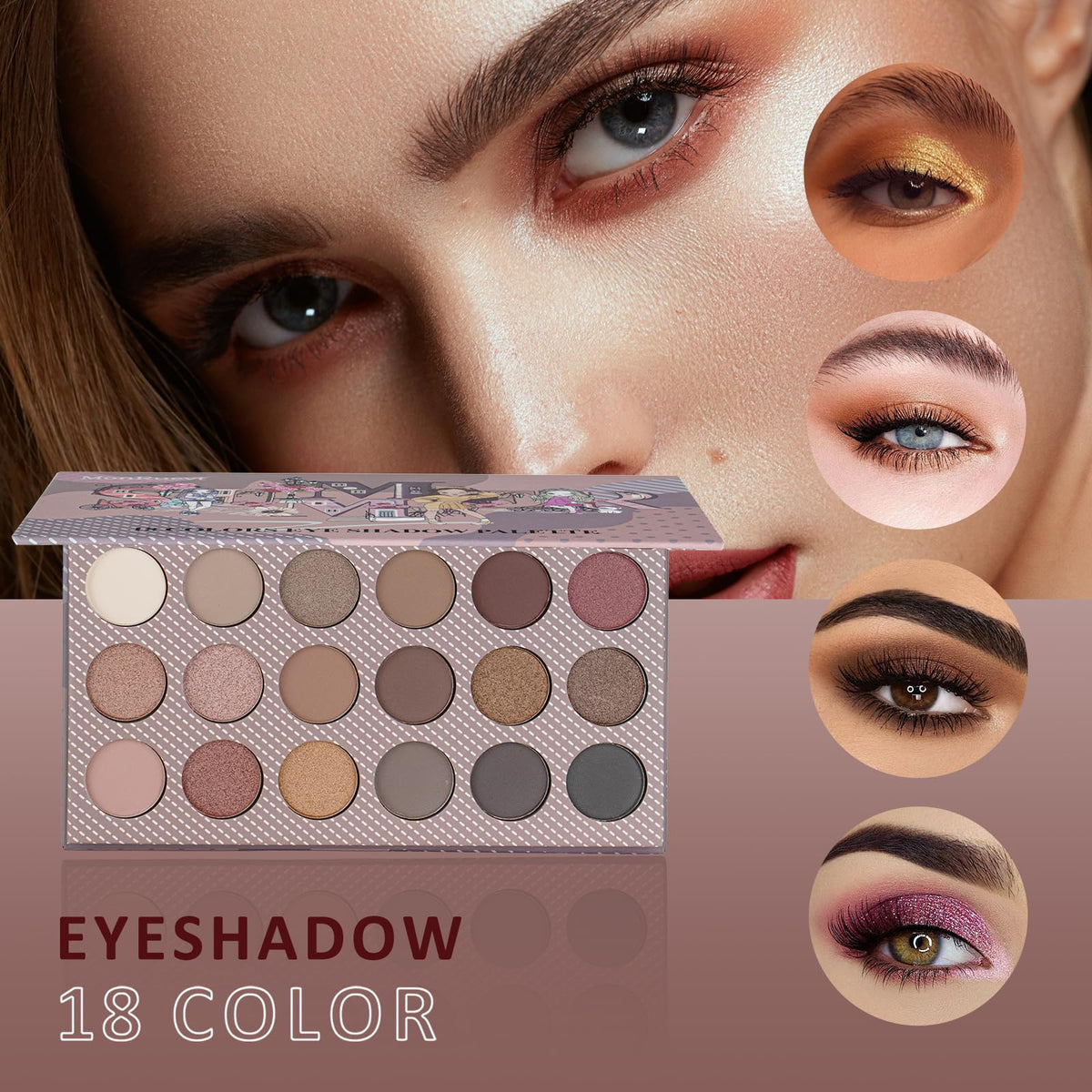 3 lip glosses included in MONRUEVT makeup kit