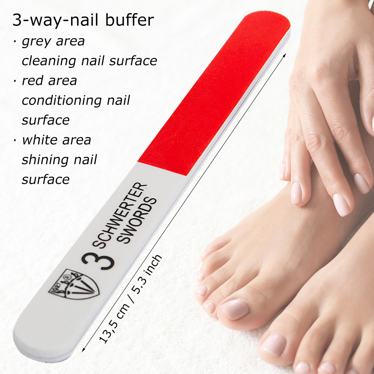 3 Swords Germany dual-sided nail file for shaping and smoothing