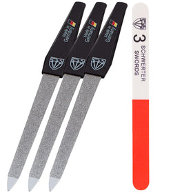 3 Swords Germany Sapphire Metal Nail File Set front view