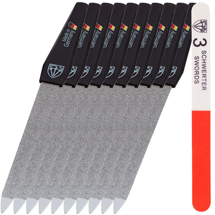 3 Swords Germany Sapphire Nail File Set 10 Pieces front view