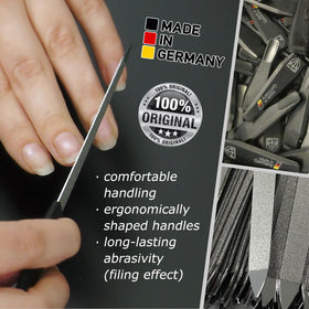 3 Swords Germany Sapphire Nail File Set showing dual-sided design