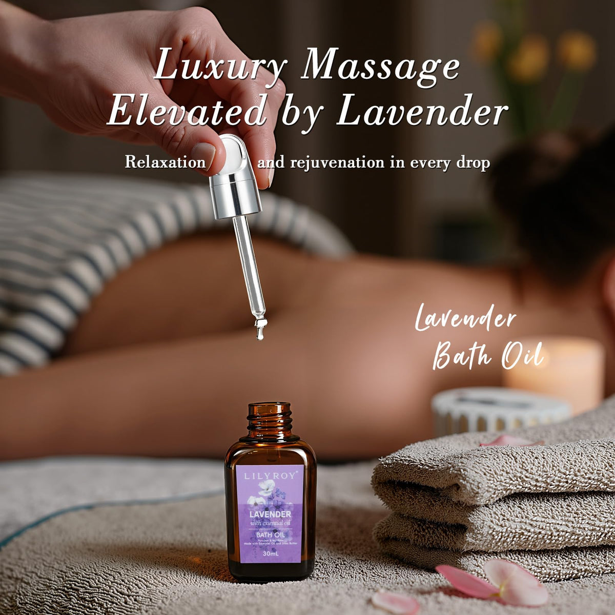 30ml bath oil from LILY ROY Lavender Spa Gift Set