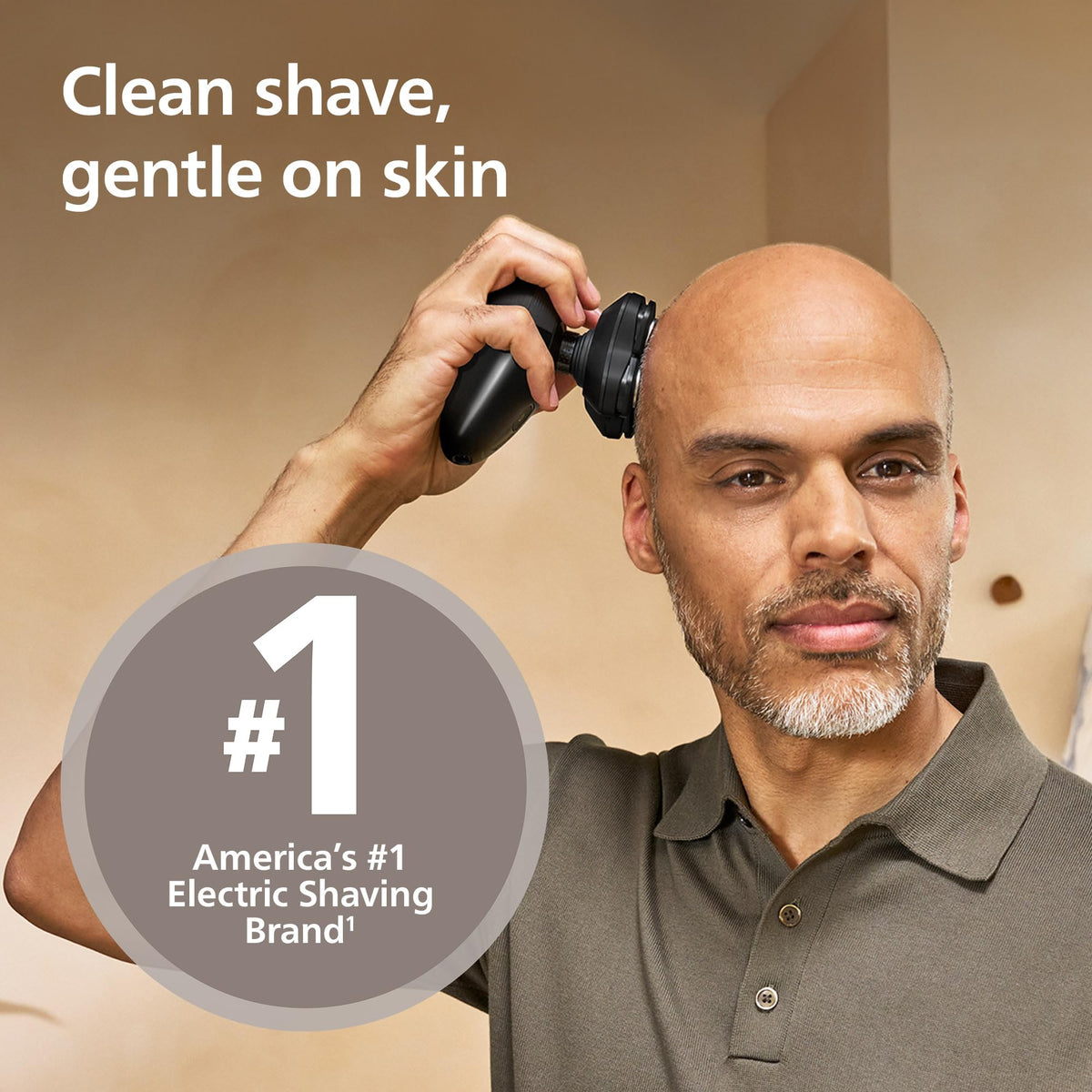 360° Flexing Head of Norelco Head Shaver