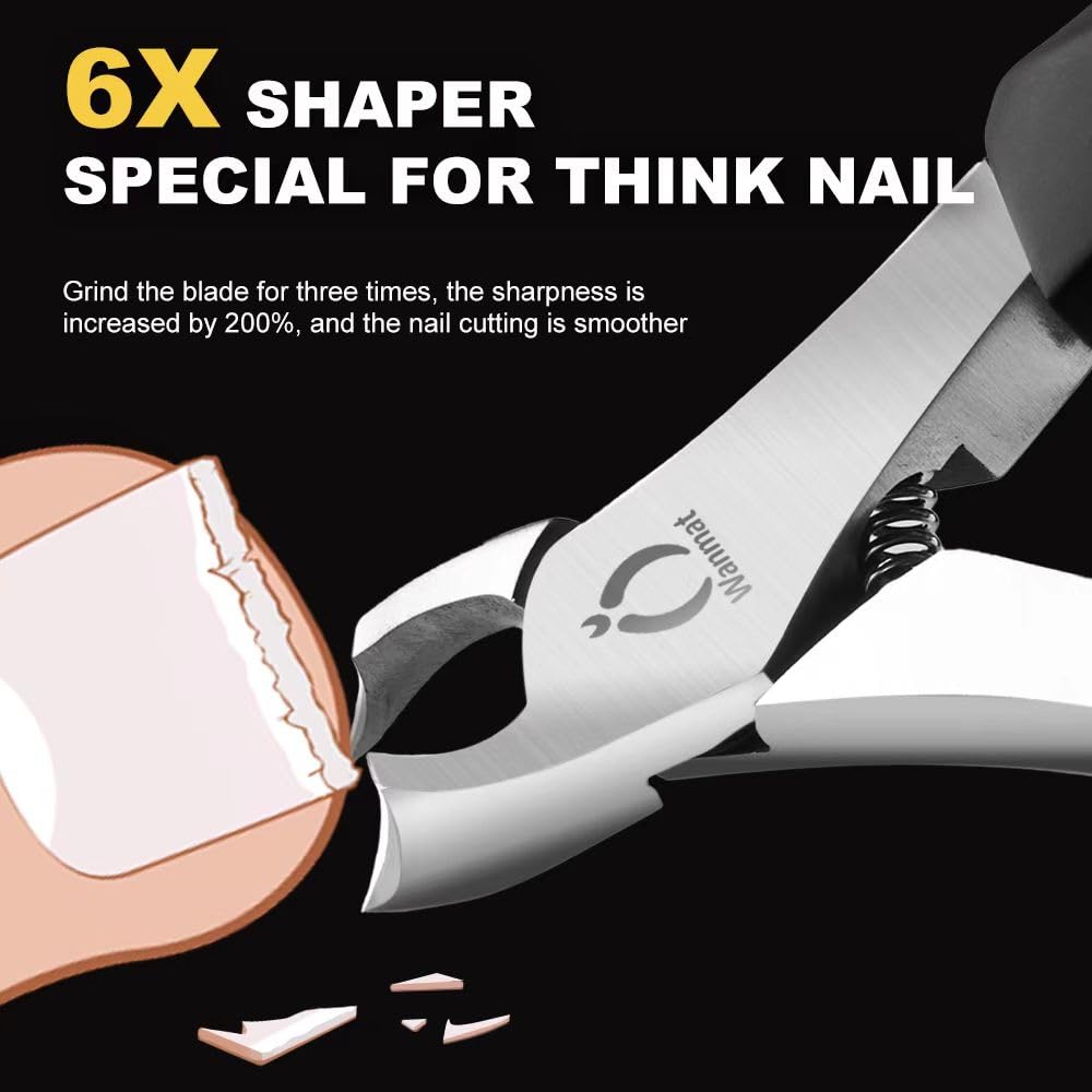 360° rotating head toenail clippers in use