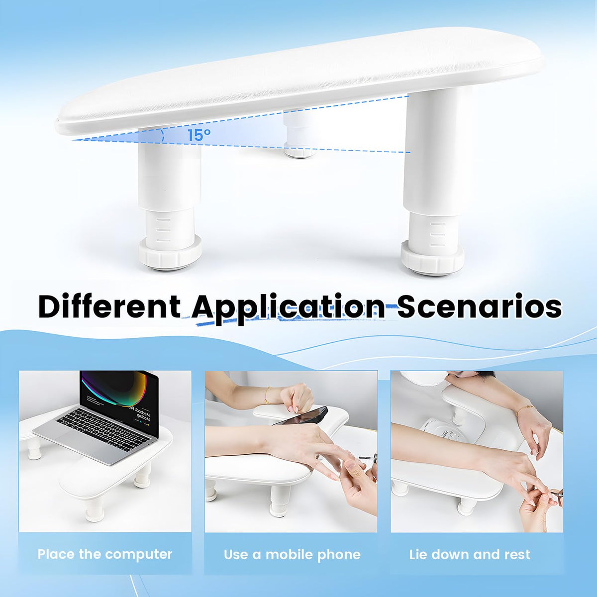 360° rotating phone holder on JODSONE manicure arm rest