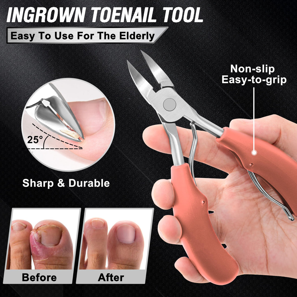 360° rotating toenail clipper from Aucurwen