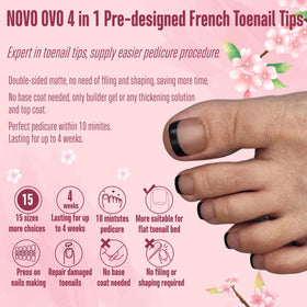 360Pcs of NOVO OVO toenail tips in various sizes