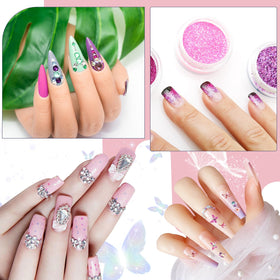 3D nail art stickers included in Klemon Acrylic Nail Kit