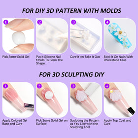 48 dual forms from Makartt 3D Gel Nail Art Kit
