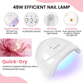 48W UV/LED nail lamp included in the kit