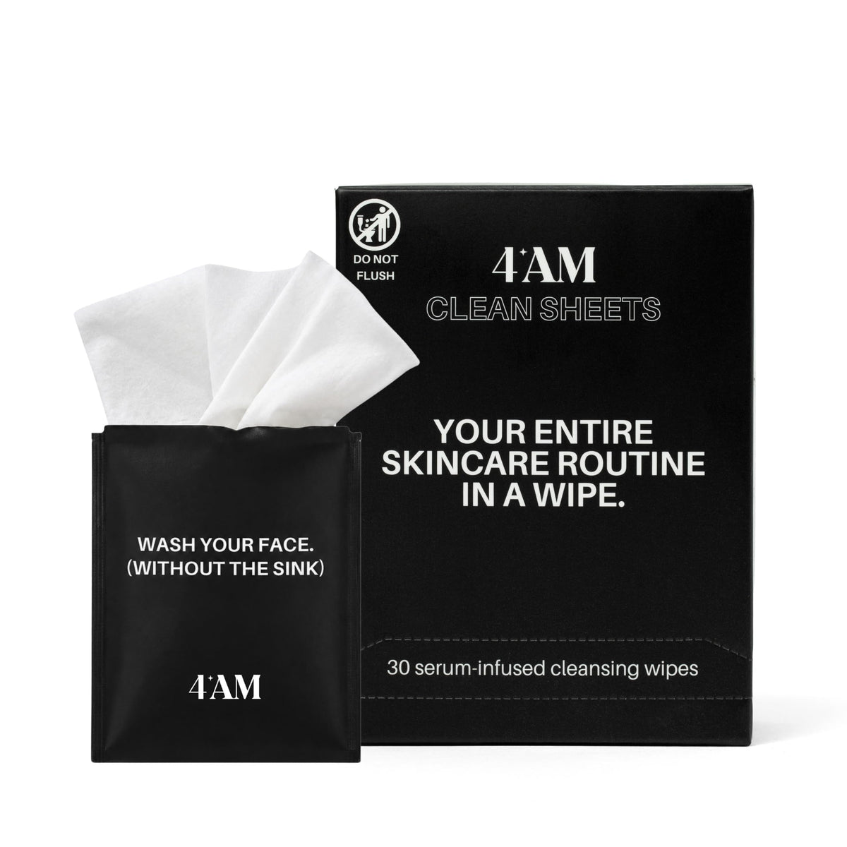 4AM Clean Sheets Hydrating Micellar Wipes front view