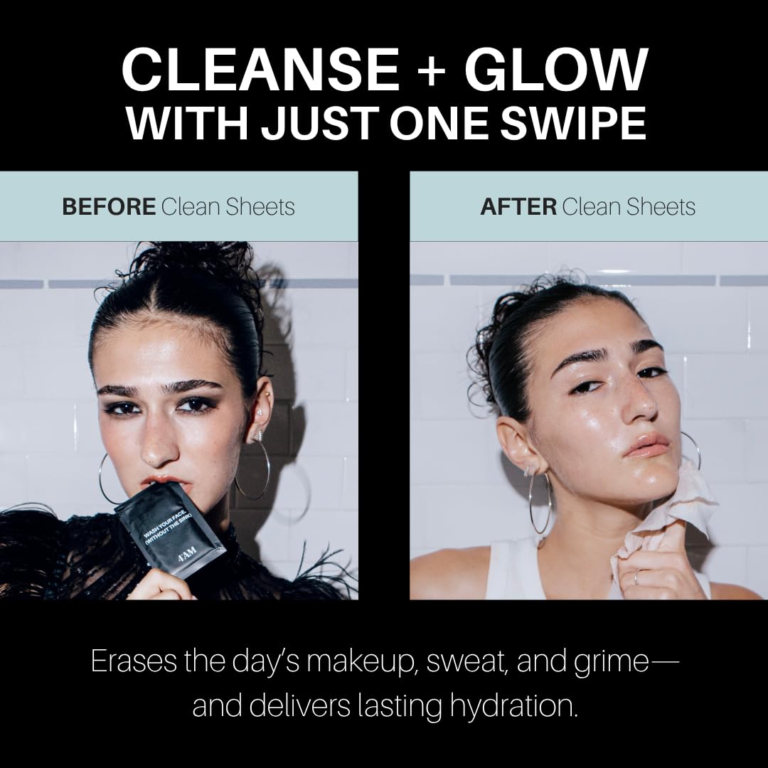 4AM Clean Sheets Hydrating Micellar Wipes travel-friendly size