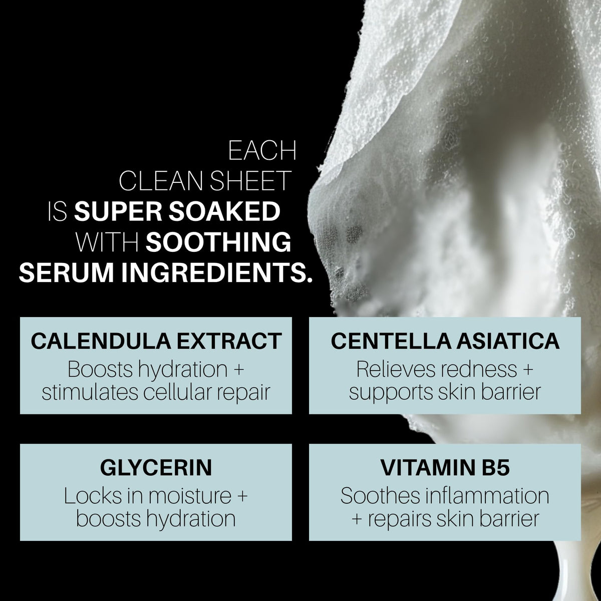 4AM Clean Sheets Hydrating Micellar Wipes with serum ingredients