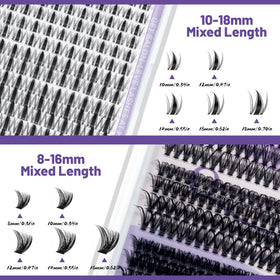 5 trays of mixed lash styles in QUAFFLY kit