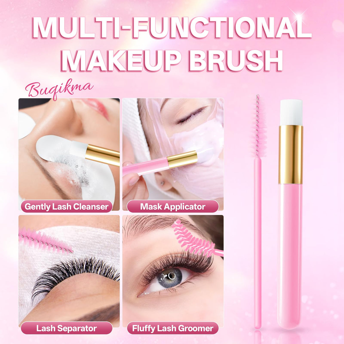50 disposable spoolies for lash grooming