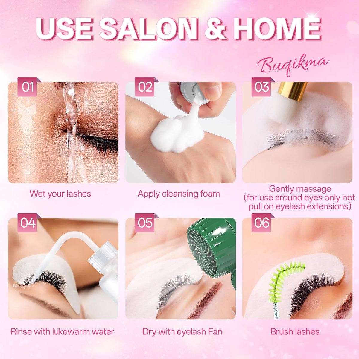 50 green mascara brushes for lash care