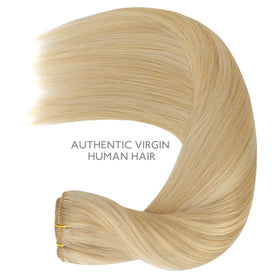 Wennalife Clip In Human Hair Extensions 14 Inch Light Blonde lifestyle scene